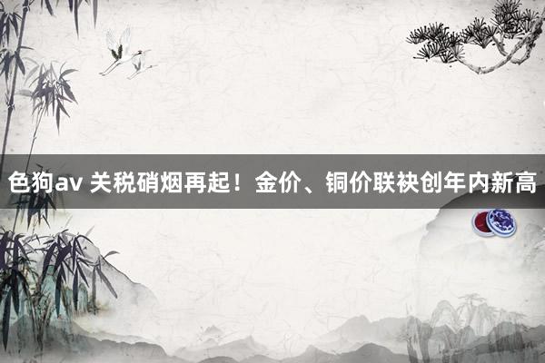 色狗av 关税硝烟再起！金价、铜价联袂创年内新高